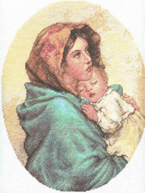 Набор для вышивания крестиком LanArte Мать и дитя (PN-0021617)